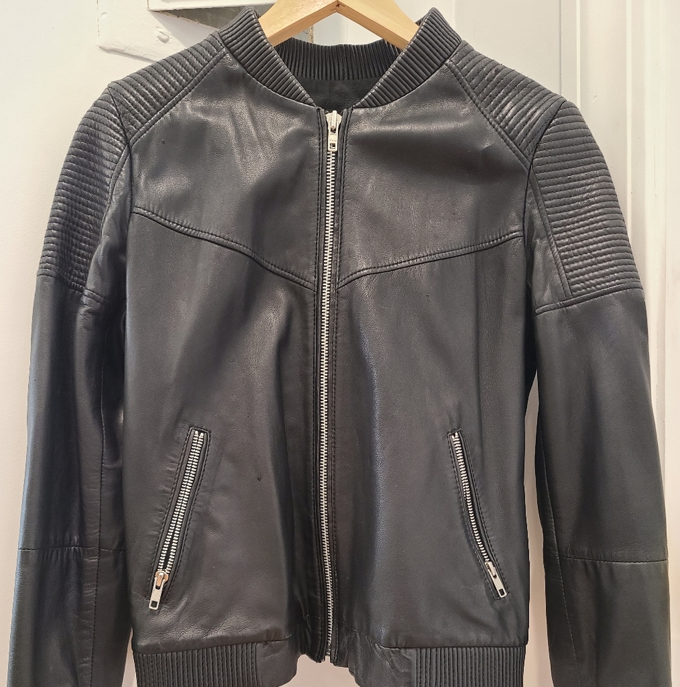 MANGO GENUINE LEATHER JACKET